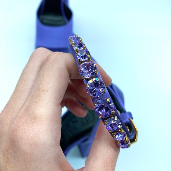 VERSACE Medusa Aevitas Platform Pumps Orchid Chunky Block Heel - Picture 11 of 15